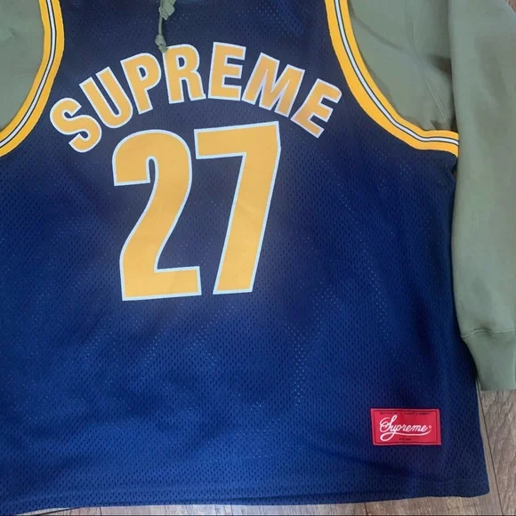 Supreme Basketball Jersey Hooded Sweatshirt shirt streetwear